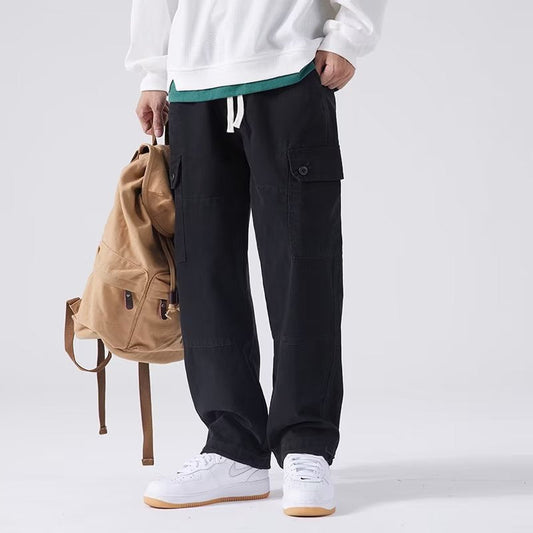 Herren Weite Gerade Multi-Taschen-Hose | Ideal für Alle Jahreszeiten
