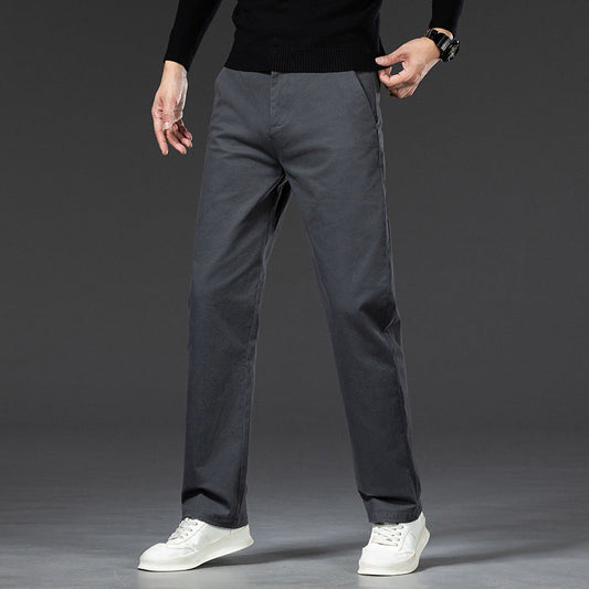 Herren Gerade Geschnittene Hose aus Dickem Baumwollstoff | Ideal für den Winter