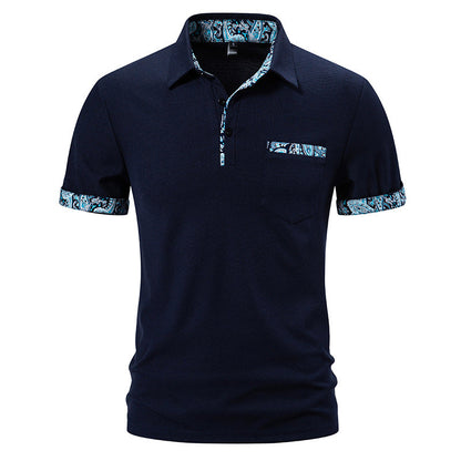 Herren Paisley T-Shirt mit Reverskragen und Kurzarm | Ideal für den Sommer
