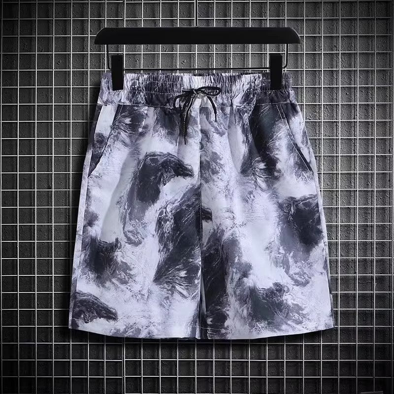Herren Zweiteiliges Strandoutfit mit Blumenmuster und Schnelltrocknendem Material | Ideal für den Sommer