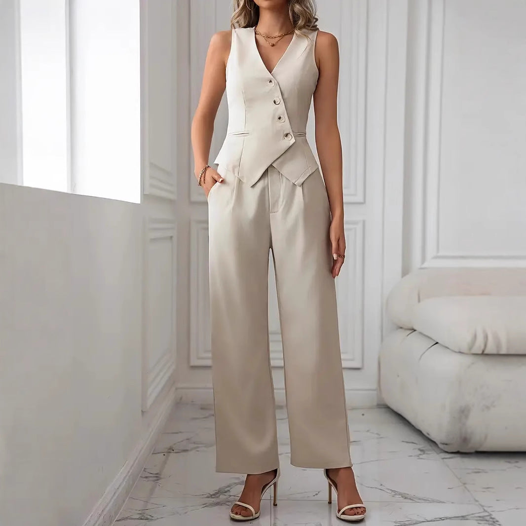Ärmelloses Weste und Hose Set | Ideal für Frühling und Sommer