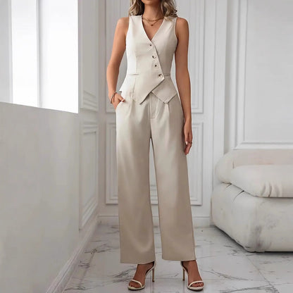 Ärmelloses Weste und Hose Set | Ideal für Frühling und Sommer