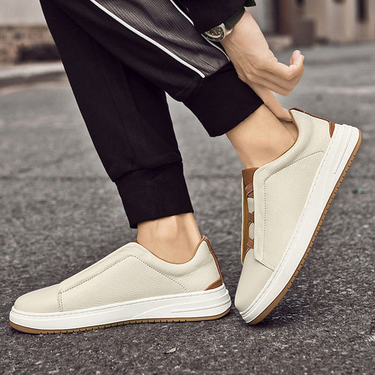 Slip-On Lederschuhe für Herren mit Gummisohle | Ideal für Frühling und Herbst