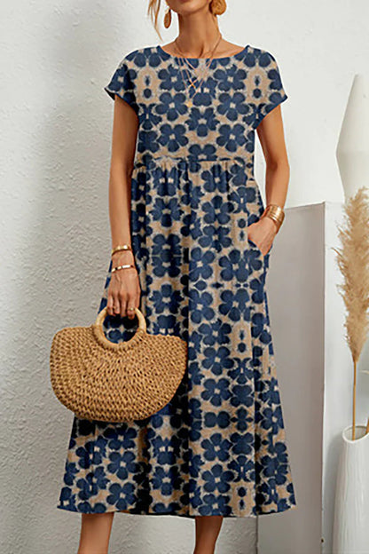 Ärmelloses Kleid mit Rundhalsausschnitt & Print | Perfekt für den Sommer