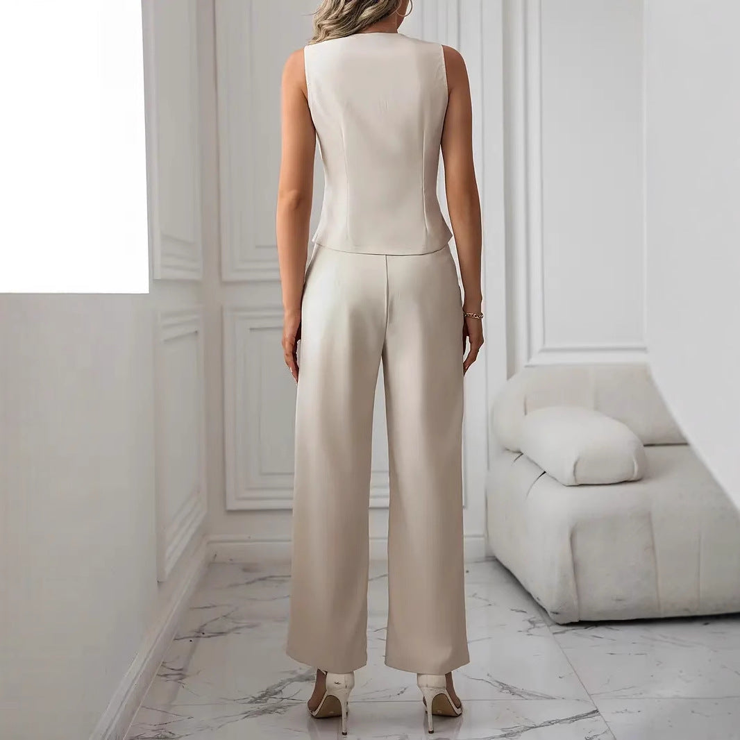Ärmelloses Weste und Hose Set | Ideal für Frühling und Sommer