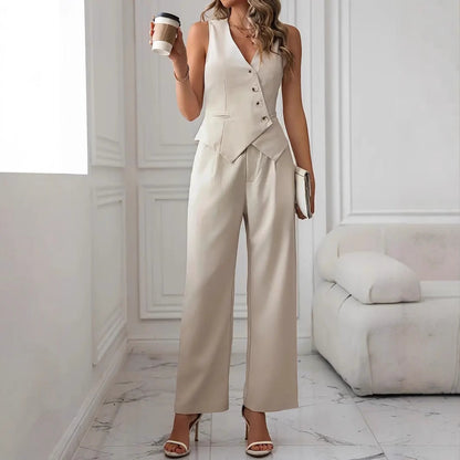 Ärmelloses Weste und Hose Set | Ideal für Frühling und Sommer