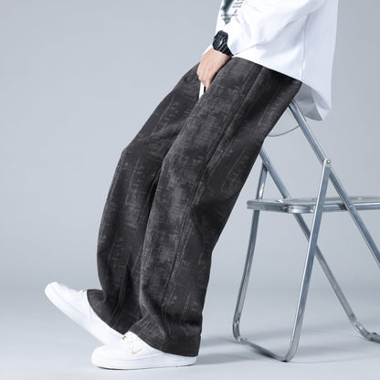 Herren Corduroy Sweatpants mit Kordelzugbund Ideal für Frühling und Herbst