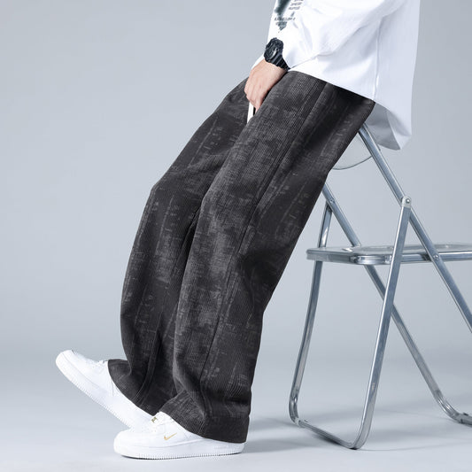 Herren Corduroy Sweatpants mit Kordelzugbund Ideal für Frühling und Herbst