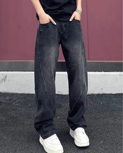 Herren Gerade Geschnittene Jeans mit Reißverschluss I Ideal für Frühling und Herbst