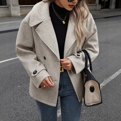 Warmer Wollmantel mit lockerem Schnitt | Ideal für Herbst und Winter