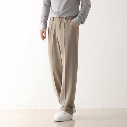 Herren Gerade Geschnittene Locker Sitzende Hosen aus Polyester | Ideal für Herbst und Winter