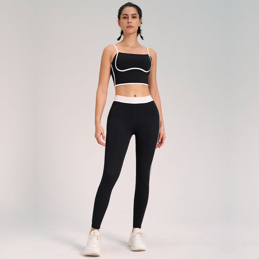Ärmelloses Yoga Zweiteiliges Set mit High-Waist Leggings | Ideal für den Frühling