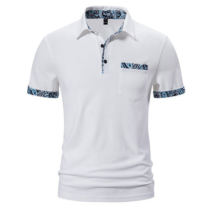 Herren Paisley T-Shirt mit Reverskragen und Kurzarm | Ideal für den Sommer