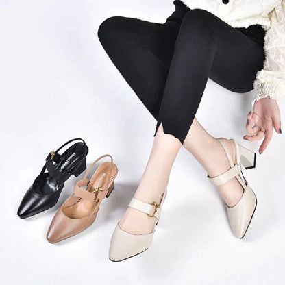 Spitz zulaufende Orthopädische Absatzschuhe aus Atmungsaktivem Vegan-Leder | Ideal für Frühling und Sommer