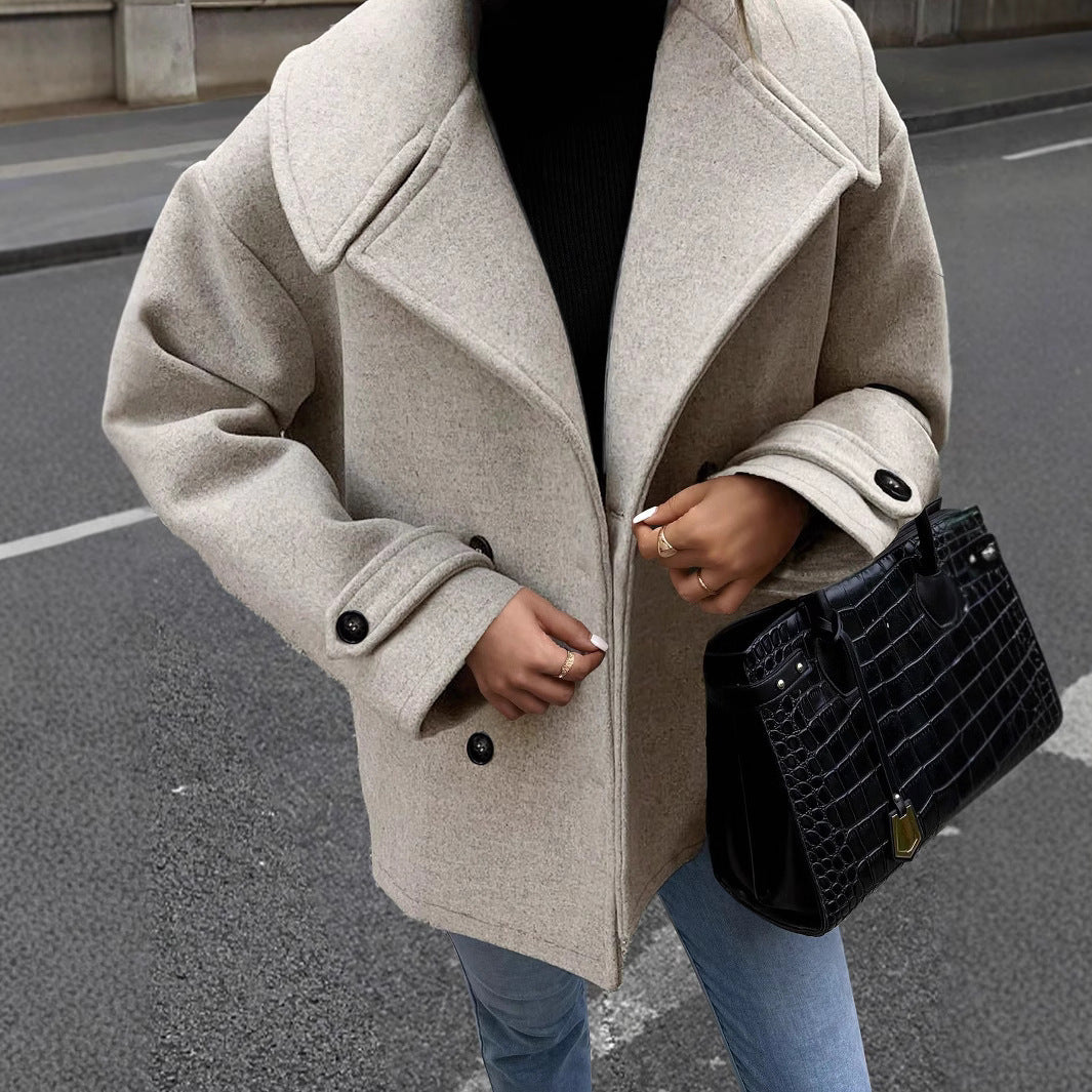 Warmer Wollmantel mit lockerem Schnitt | Ideal für Herbst und Winter