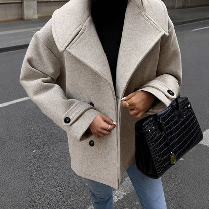 Warmer Wollmantel mit lockerem Schnitt | Ideal für Herbst und Winter