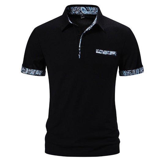 Herren Paisley T-Shirt mit Reverskragen und Kurzarm | Ideal für den Sommer