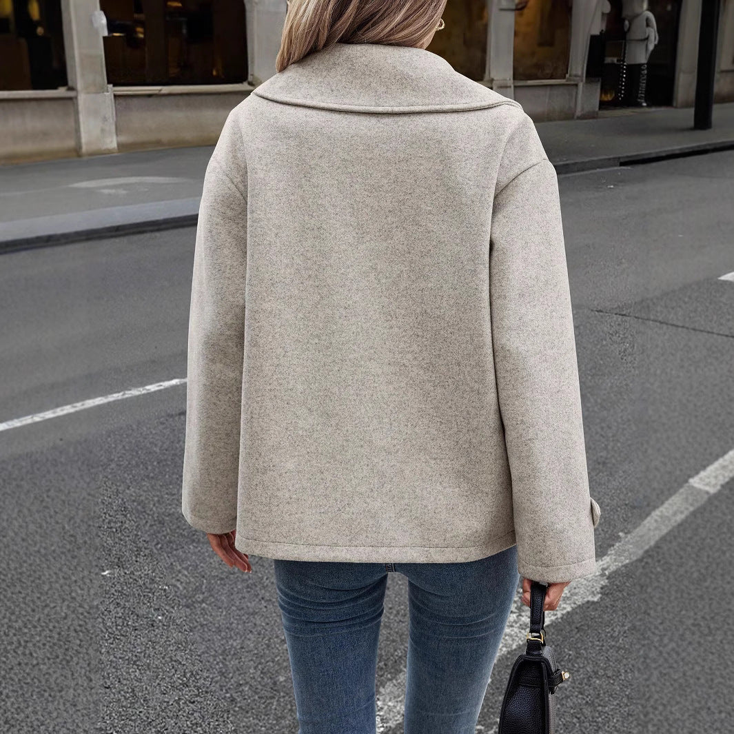 Warmer Wollmantel mit lockerem Schnitt | Ideal für Herbst und Winter
