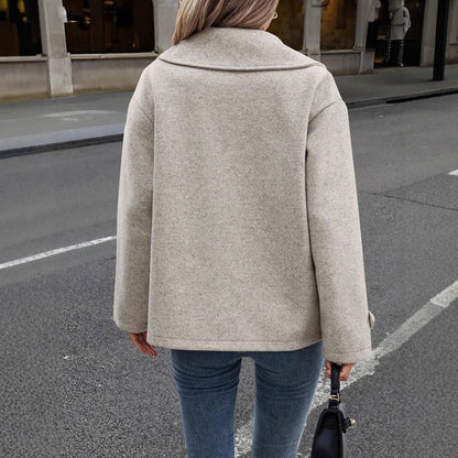 Warmer Wollmantel mit lockerem Schnitt | Ideal für Herbst und Winter