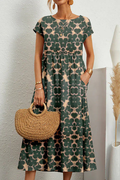Ärmelloses Kleid mit Rundhalsausschnitt & Print | Perfekt für den Sommer