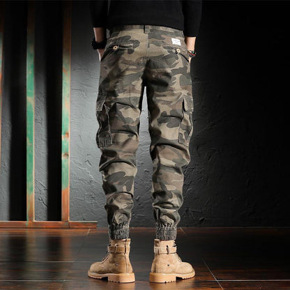 Herren Tarnmuster Arbeitshose mit Knöchelbündchen und Wollfutter | Ideal für Frühling und Herbst