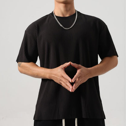 Herren Lockeres Gestreiftes Langarm Sportshirt | Ideal für Frühling und Herbst