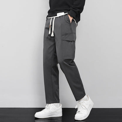 Herren Kurz Geschnittene Arbeitskleidungshosen mit Flacher Front Ideal für Frühling und Sommer