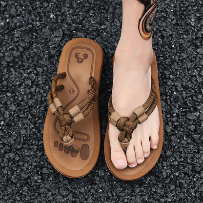 Herringbone Flache Absatz Strandpantoffeln | Ideal für den Sommer