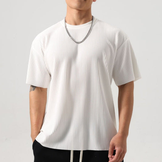 Herren Lockeres Gestreiftes Langarm Sportshirt | Ideal für Frühling und Herbst