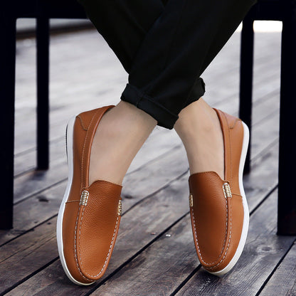 Herren Leder Schuhe mit Soft-Sohle und Atmungsaktivität | Ideal für den Sommer