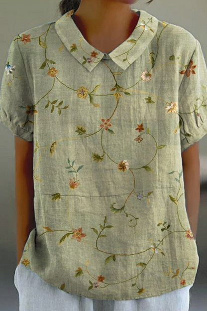 Langärmlige Bluse mit Blumenmuster | Ideal für Frühling und Herbst