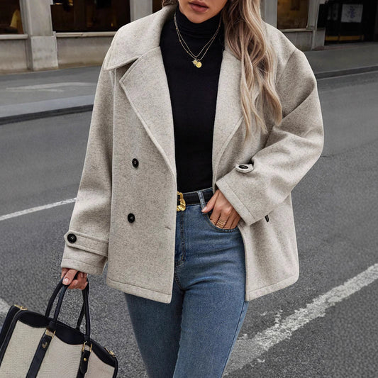 Warmer Wollmantel mit lockerem Schnitt | Ideal für Herbst und Winter