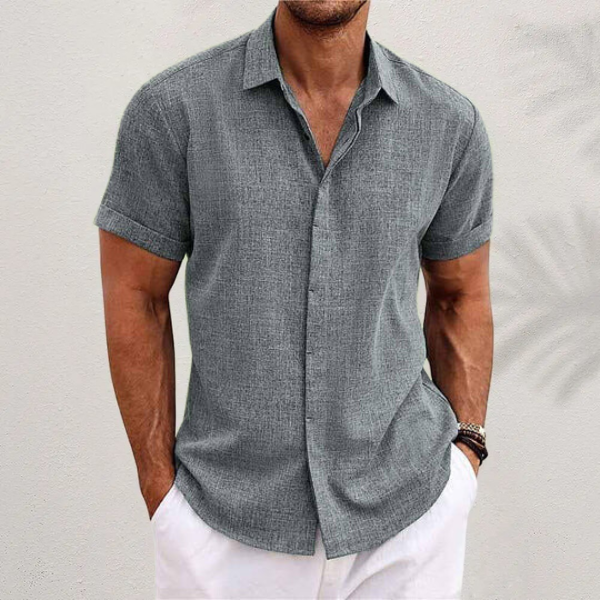 Herren Langarm Button-Up Hemd mit Atmungsaktivem Stoff | Ideal für den Sommer