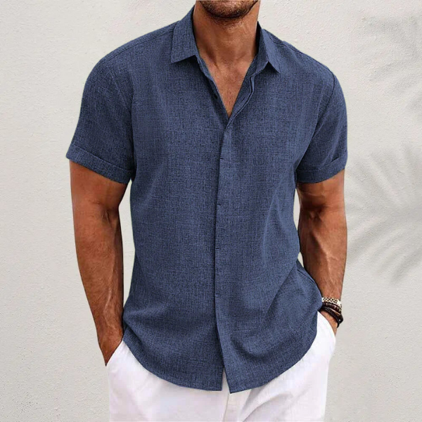 Herren Langarm Button-Up Hemd mit Atmungsaktivem Stoff | Ideal für den Sommer