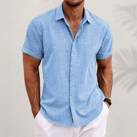 Herren Langarm Button-Up Hemd mit Atmungsaktivem Stoff | Ideal für den Sommer