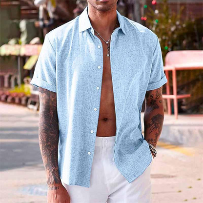 Herren Langarm Button-Up Hemd mit Atmungsaktivem Stoff | Ideal für den Sommer