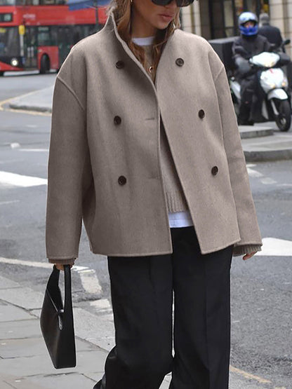 Oversized-Hemdjacke mit Knopfleiste, langen Ärmeln und lockerem Schnitt | Ideal für Frühling und Herbst