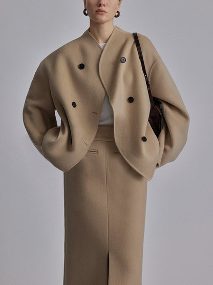 Oversized-Hemdjacke mit Knopfleiste, langen Ärmeln und lockerem Schnitt | Ideal für Frühling und Herbst