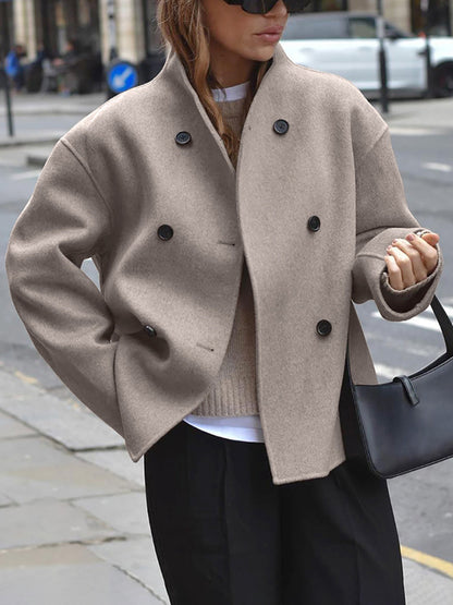 Oversized-Hemdjacke mit Knopfleiste, langen Ärmeln und lockerem Schnitt | Ideal für Frühling und Herbst