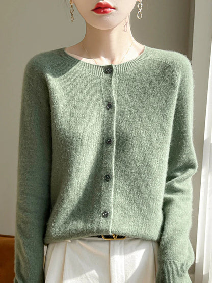 Strick-Cardigan aus Wollmischung