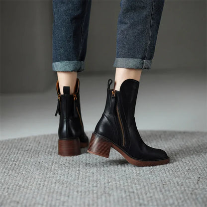 Stiefeletten aus robustem Leder mit gepolsterter Innensohle