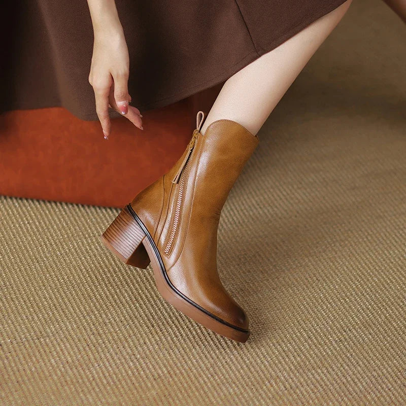 Stiefeletten aus robustem Leder mit gepolsterter Innensohle