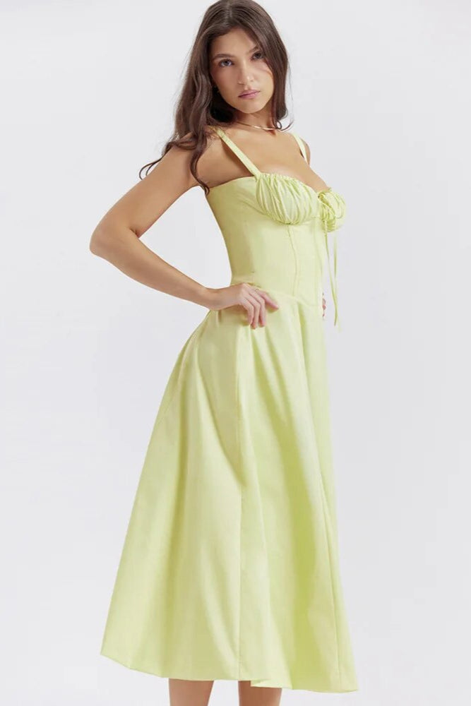 Midikleid mit Korsett und Schnürung | Perfekt für Frühling und Sommer
