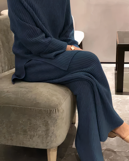 Strickpullover- und Hosenset mit legerer Passform | Ideal für Frühling und Herbst
