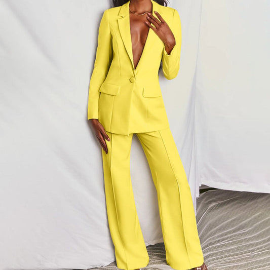 Damen Blazer- und Hosen-Set Ideal für Frühling und Herbst