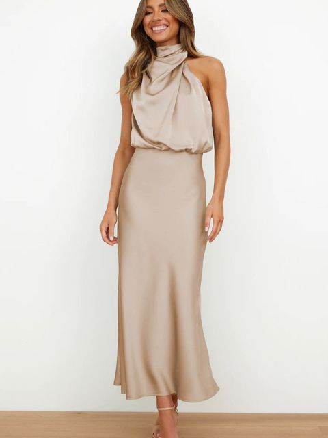 Midikleid für Cocktailpartys mit Gürtel | Perfekt für Frühling & Sommer