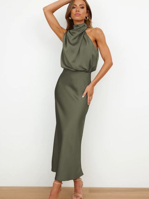 Midikleid für Cocktailpartys mit Gürtel | Perfekt für Frühling & Sommer