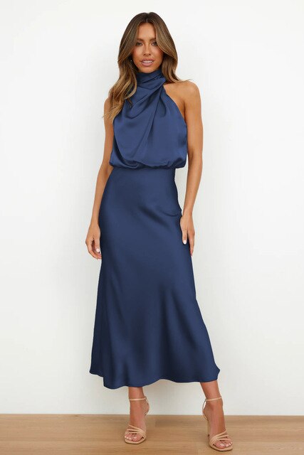 Midikleid für Cocktailpartys mit Gürtel | Perfekt für Frühling & Sommer