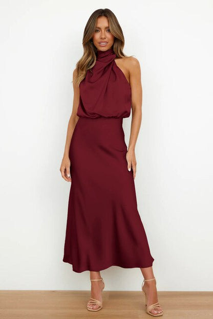 Midikleid für Cocktailpartys mit Gürtel | Perfekt für Frühling & Sommer