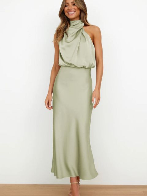 Midikleid für Cocktailpartys mit Gürtel | Perfekt für Frühling & Sommer